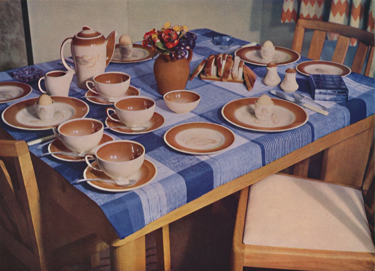 Śniadanie - Układ stołu śniadaniowego firmy Bowman Bros. Ltd., Londyn, 1939 autorstwa Unbekannt