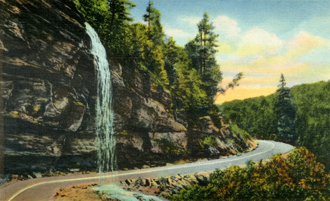 Bridal Veil Falls, Zachodnia Karolina Północna, 1942. autorstwa Unbekannt