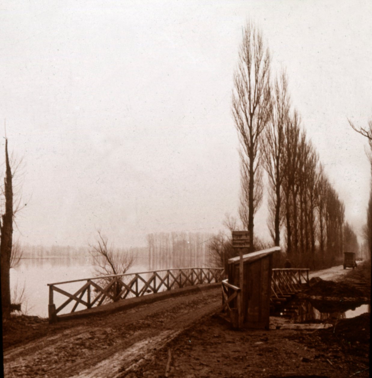 Most na rzece Ailette, północna Francja, ok. 1918 r. autorstwa Unbekannt