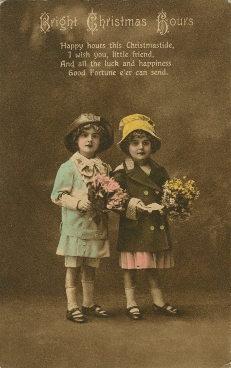 Jasna kartka świąteczna Vintage Christmas Hours, c1900 autorstwa Unbekannt