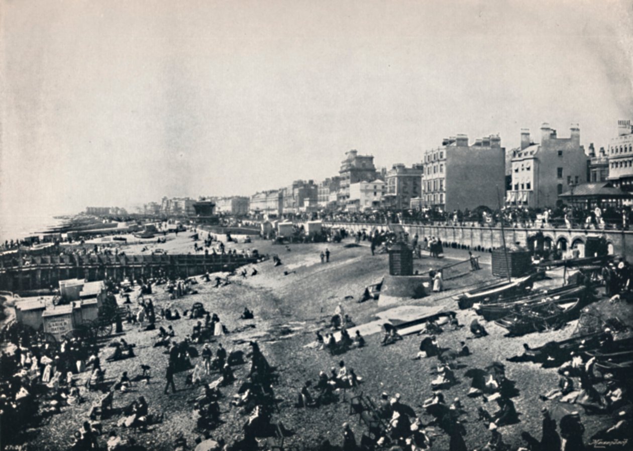 Brighton - Długi odcinek plaży, 1895 autorstwa Unbekannt
