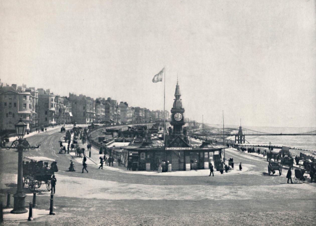 Brighton – Wejście do akwarium, pokazujące molo łańcuchowe, 1895 autorstwa Unbekannt