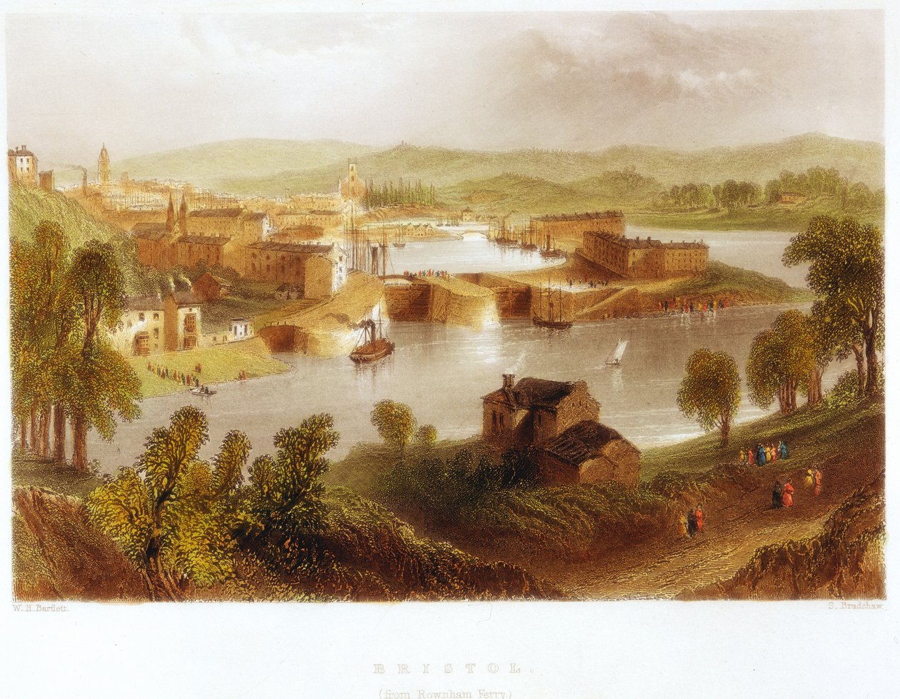 Bristol z promu Rownham, 1841 autorstwa Unbekannt