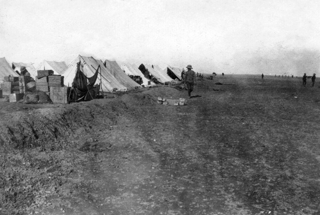 Obóz brytyjski 15 RWR, niedaleko Bagdadu, 1918 autorstwa Unbekannt
