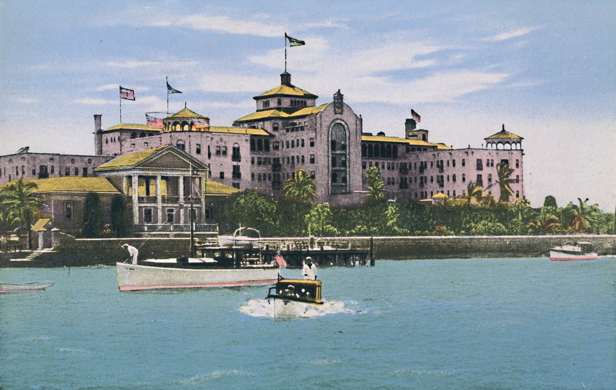 Brytyjski hotel kolonialny, Nassau, Bahamy, ok. 1910. autorstwa Unbekannt