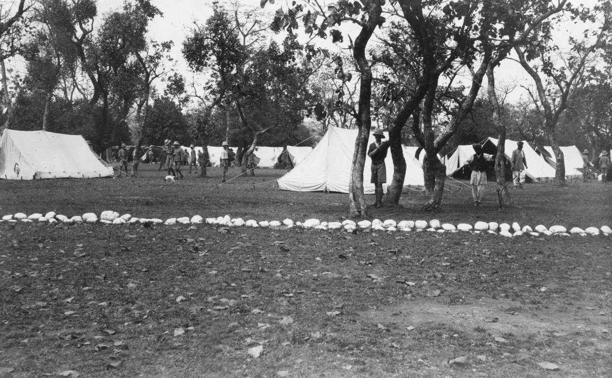 Obóz armii brytyjskiej nad rzeką Yamuna, Indie, 1917 autorstwa Unbekannt