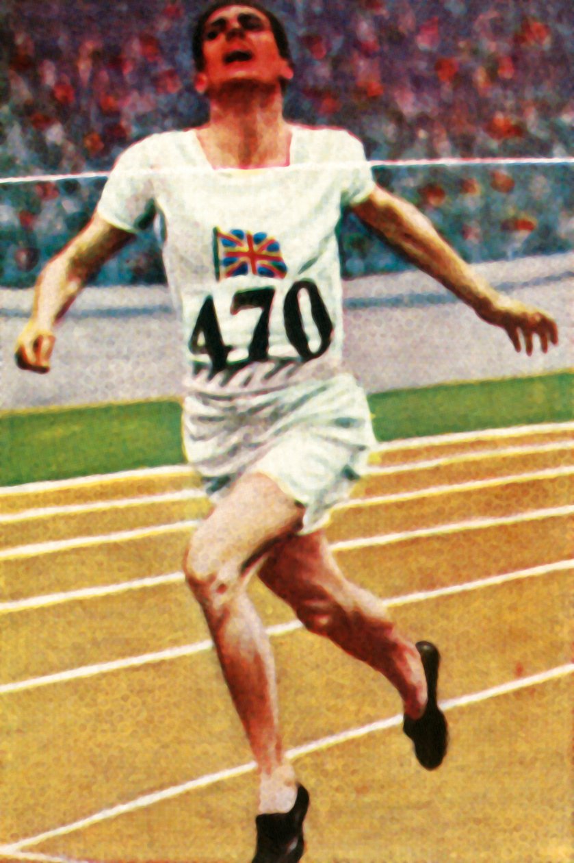 Brytyjski lekkoatleta Douglas Lowe wygrywa 800 metrów w Lekkoatletyce, 1928. autorstwa Unbekannt