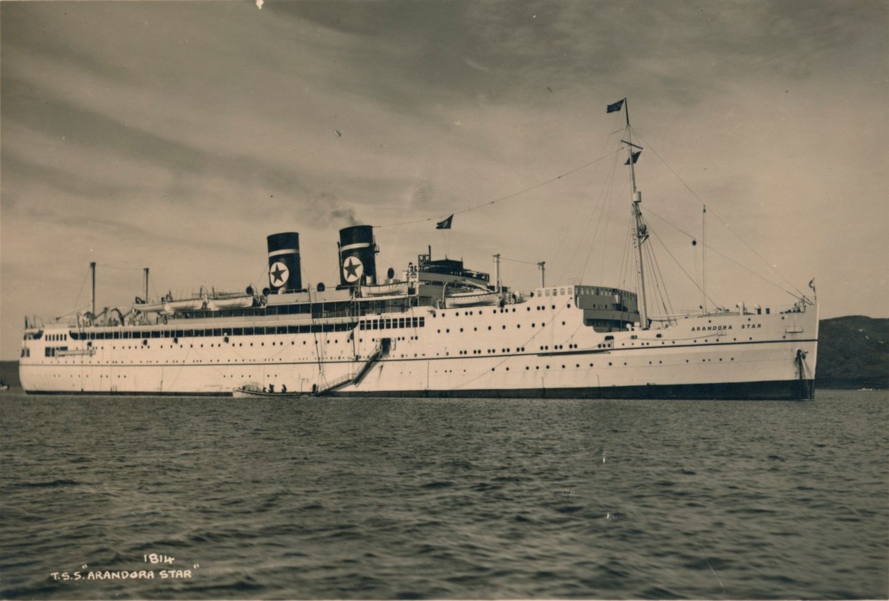 Brytyjski statek pasażerski SS Arandora Star linii Blue Star, 1936 autorstwa Unbekannt