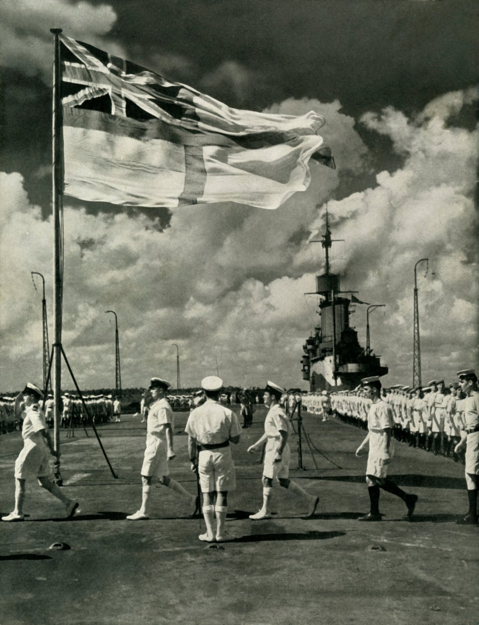 Brytyjscy marynarze na pokładzie lotniskowca, II wojna światowa, ok. 1943. autorstwa Unbekannt