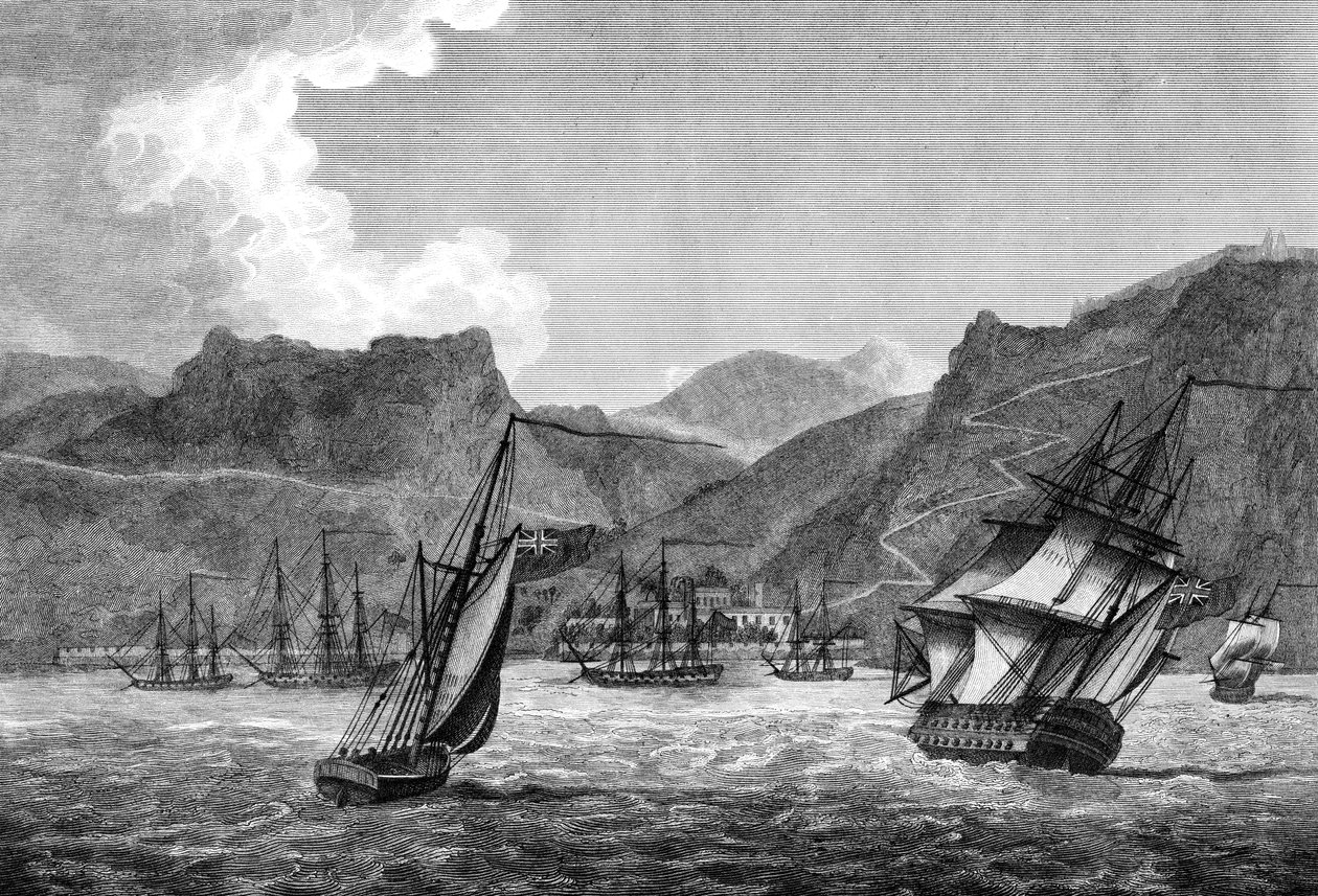 Brytyjska wysyłka z St Helena, 1817 autorstwa Unbekannt