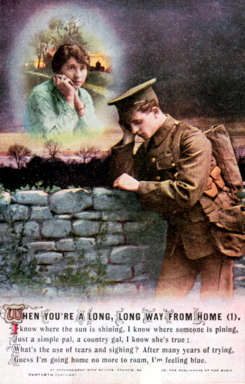 Brytyjski żołnierz marzący o swojej ukochanej ojczyźnie w domu, I wojna światowa, 1914-1918 autorstwa Unbekannt