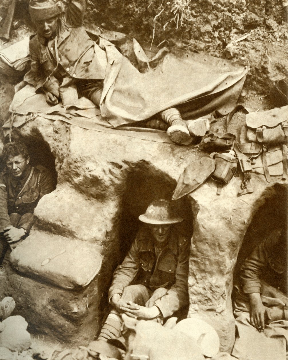Brytyjscy żołnierze w okopach w Thiepval Wood, Francja, I wojna światowa, 1916, 1935. autorstwa Unbekannt