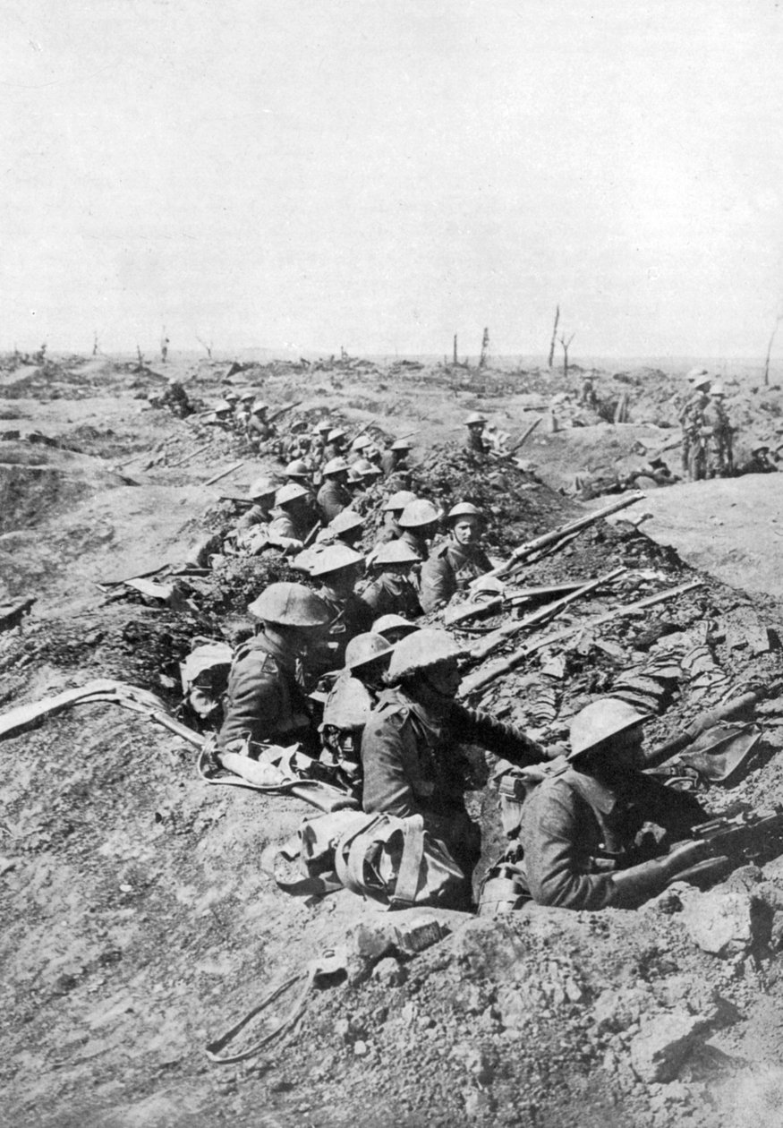 Wojska brytyjskie na wzgórzach Somme, Francja, I wojna światowa, 1914-1918, c1920 autorstwa Unbekannt