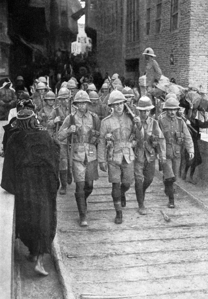 Wojska brytyjskie w drodze do Bagdadu, I wojna światowa, 1917, ok. 1920 autorstwa Unbekannt
