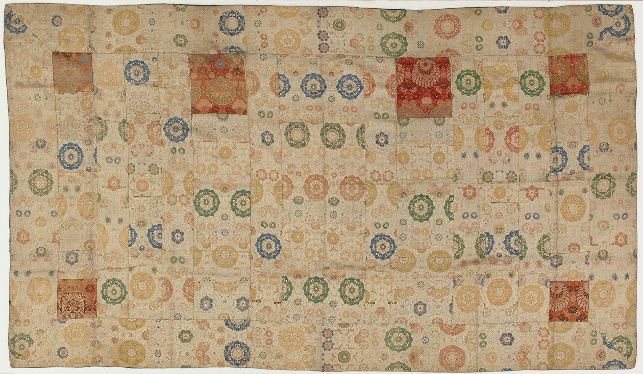 Brokat, jedwab. Szata mnicha buddyjskiego, łatana, kesa, okres Edo, 1615-1868. autorstwa Unbekannt