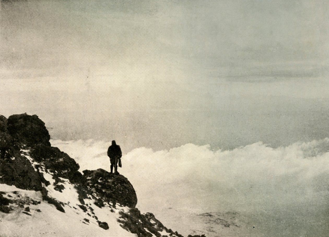 Brocklehurst spoglądający w dół z... Góry Erebus, 1908, 1909 autorstwa Unbekannt