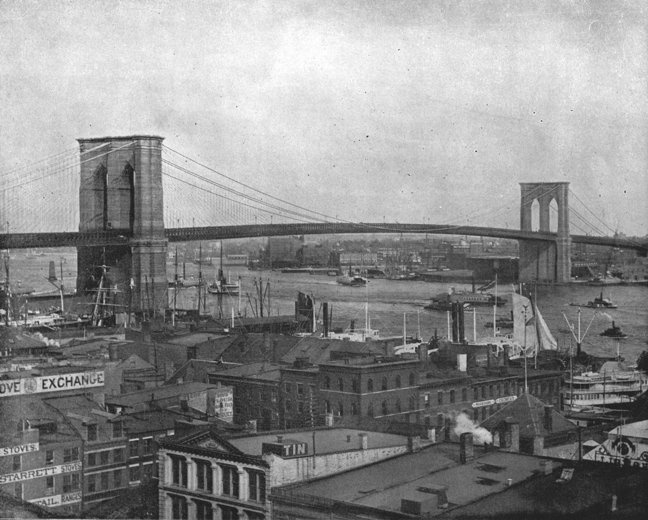Most Brookliński, Nowy Jork, USA, ok. 1900. autorstwa Unbekannt
