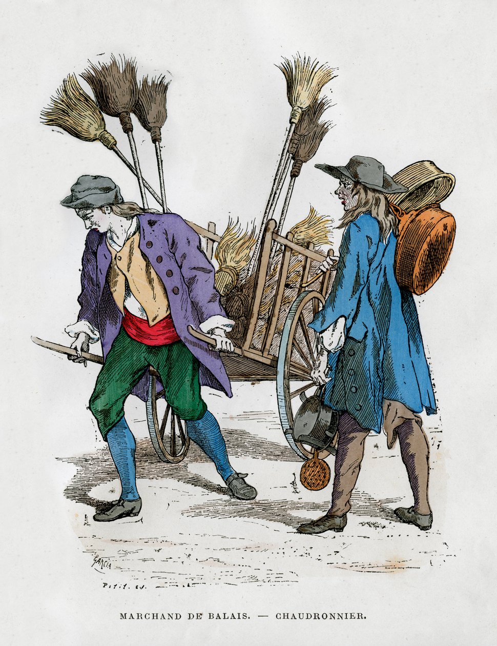 Sprzedawca mioteł i kotlarz, 1882-1884 autorstwa Unbekannt