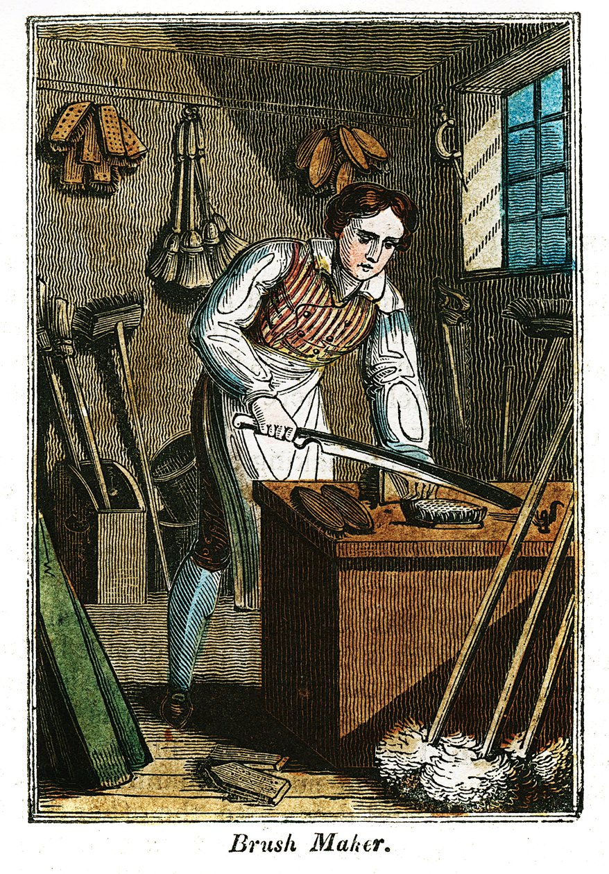 Wytwórca pędzli, 1823 autorstwa Unbekannt