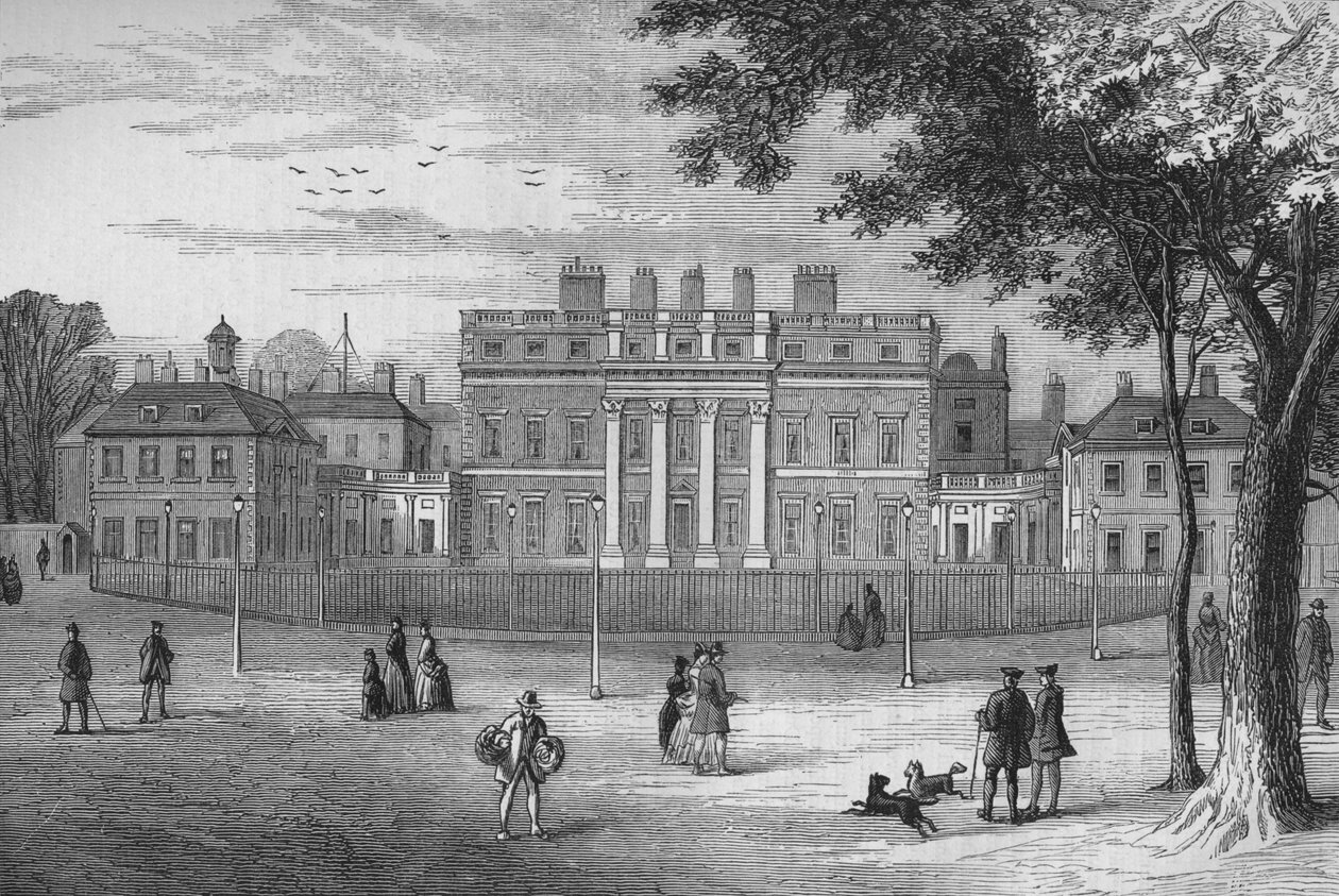 Buckingham House, Westminster, Londyn, w 1775 r., ok. 1875 r. 1878 autorstwa Unbekannt