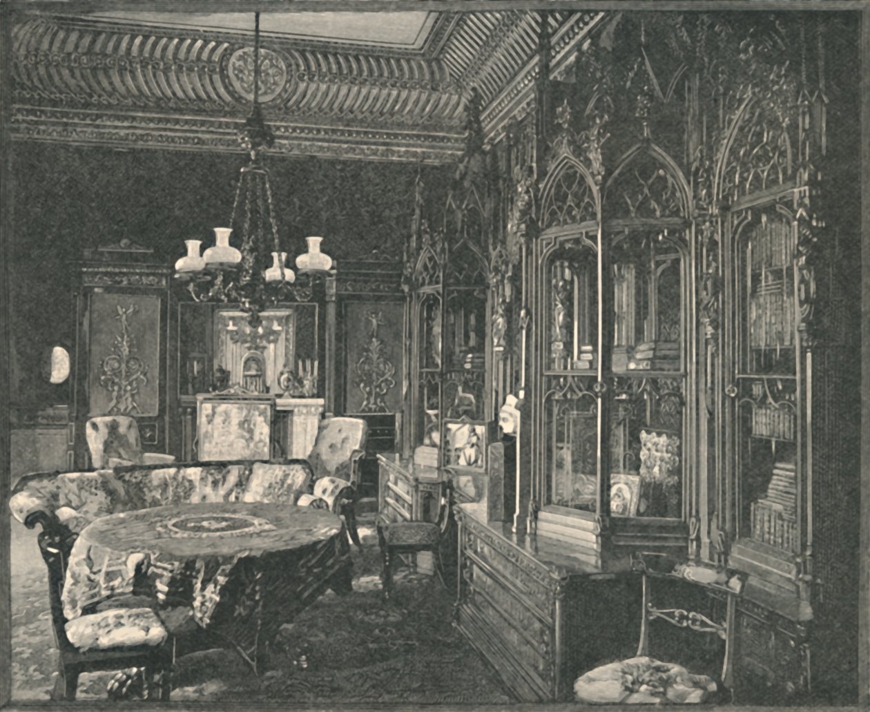 Pałac Buckingham: Sala muzyczna Prince Consorts, 1886 r. autorstwa Unbekannt