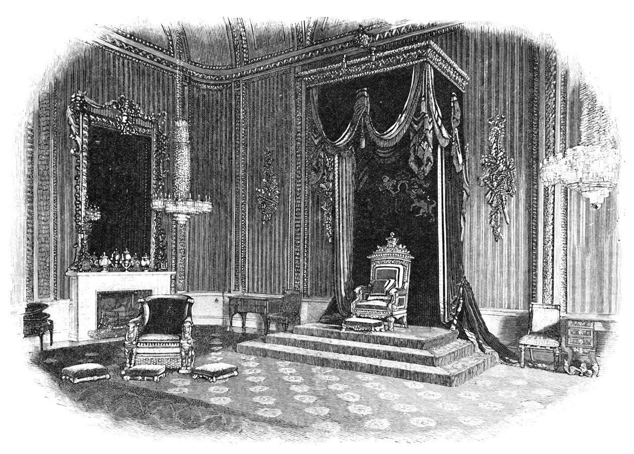 Pałac Buckingham: sala tronowa, 1886 r. autorstwa Unbekannt