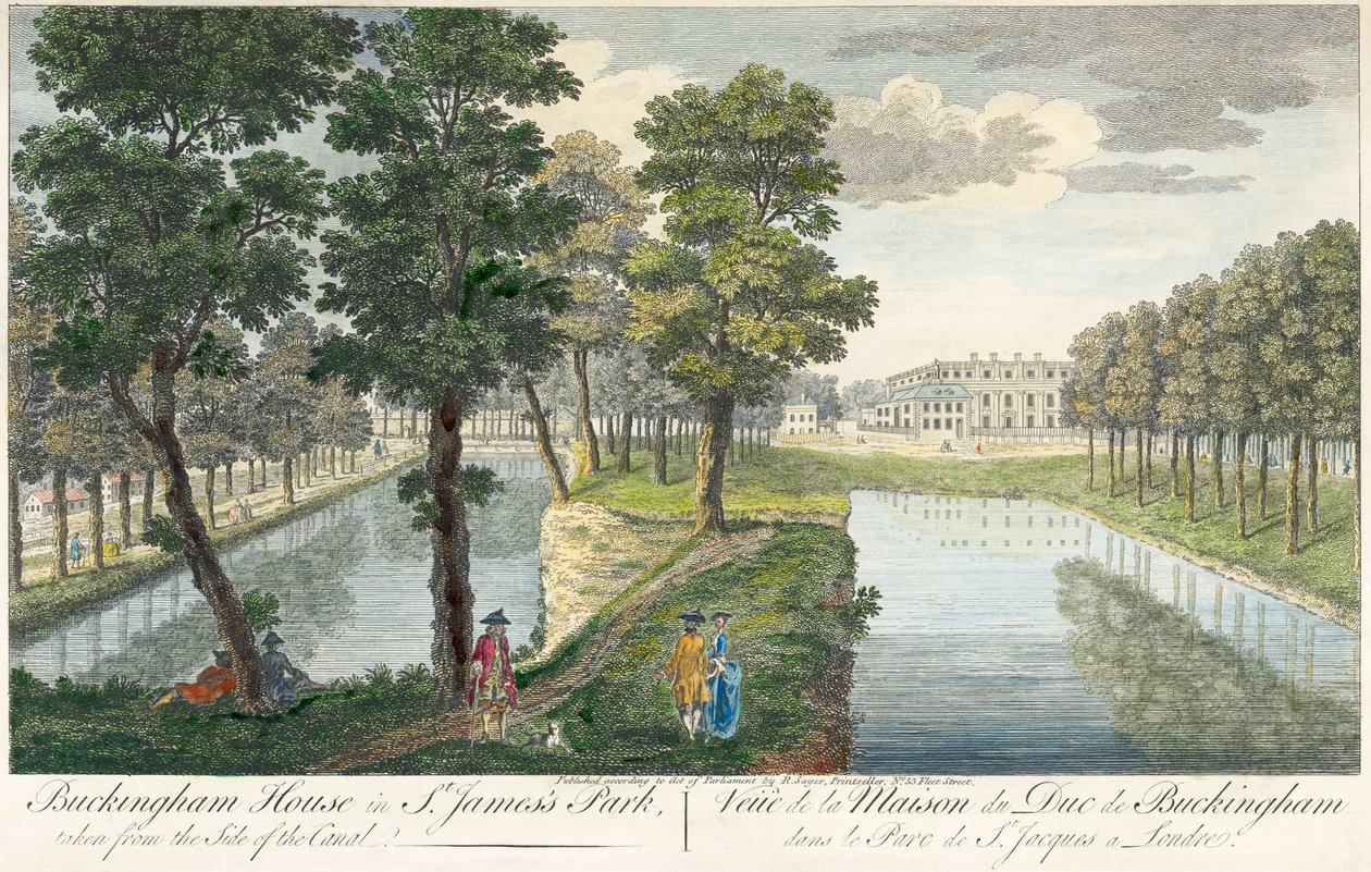 „Pałac Buckingham w St James Park”, Londyn, 1750 autorstwa Unbekannt