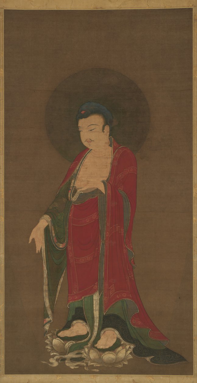 Budda Amitabha Zstępujący ze Swojej Czystej Krainy, koniec XIII wieku. autorstwa Unbekannt