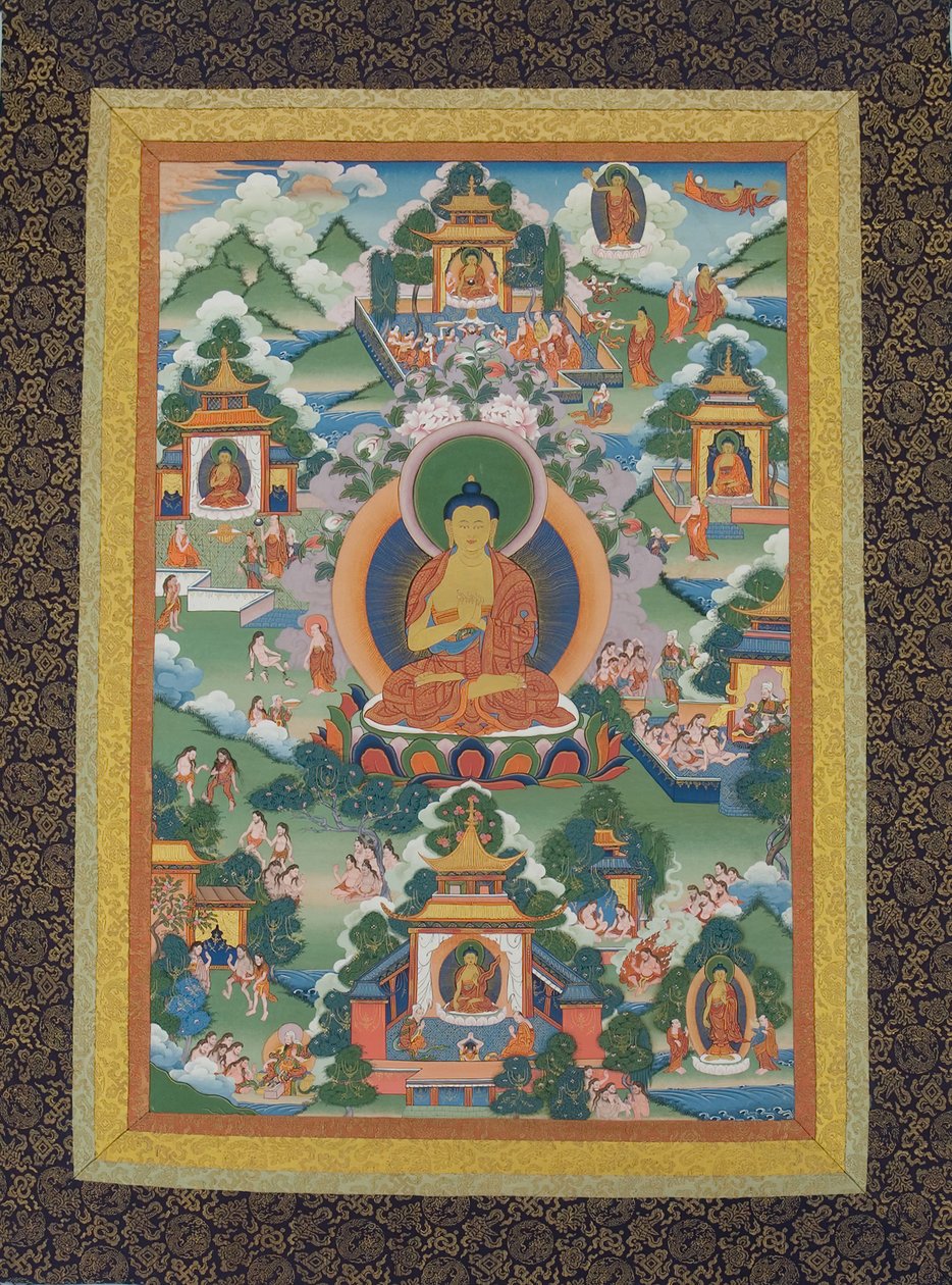Budda siedzący na piedestale lotosu, XIX wiek. autorstwa Unbekannt