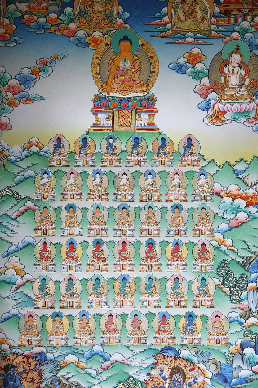 Królestwo Buddy. Klasztor Kopan, Katmandu, Nepal autorstwa Unbekannt
