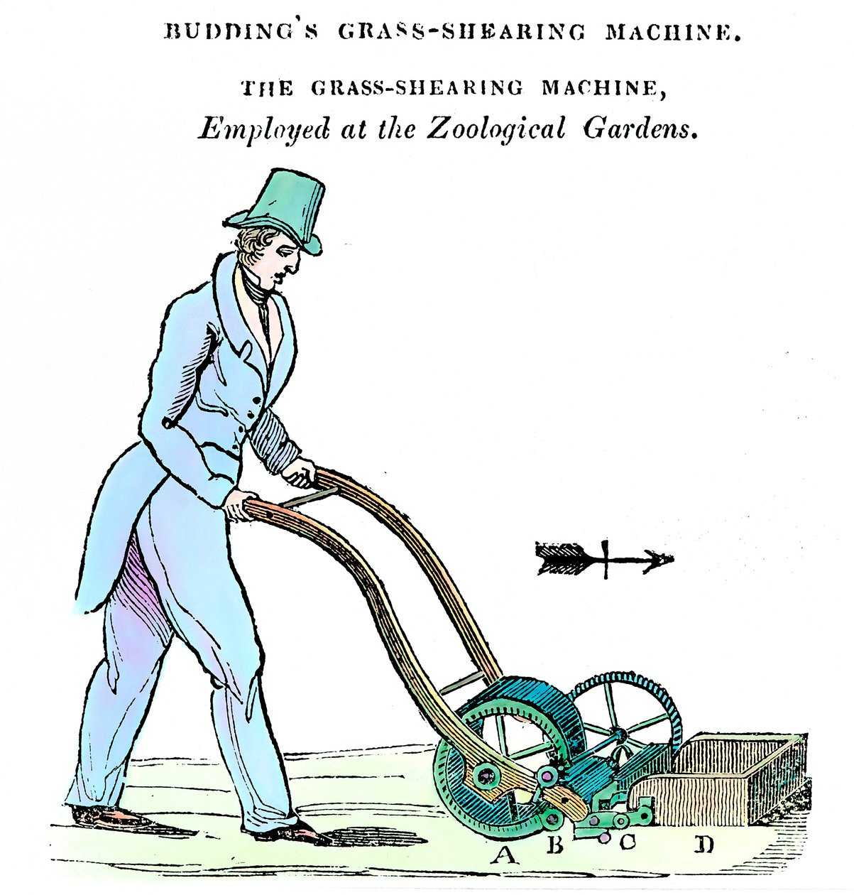 Maszyna do ścinania traw pąków, c1832 autorstwa Unbekannt