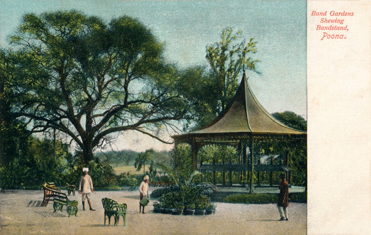 Bandstand Bund Gardens, Poona, ok. 1900 autorstwa Unbekannt