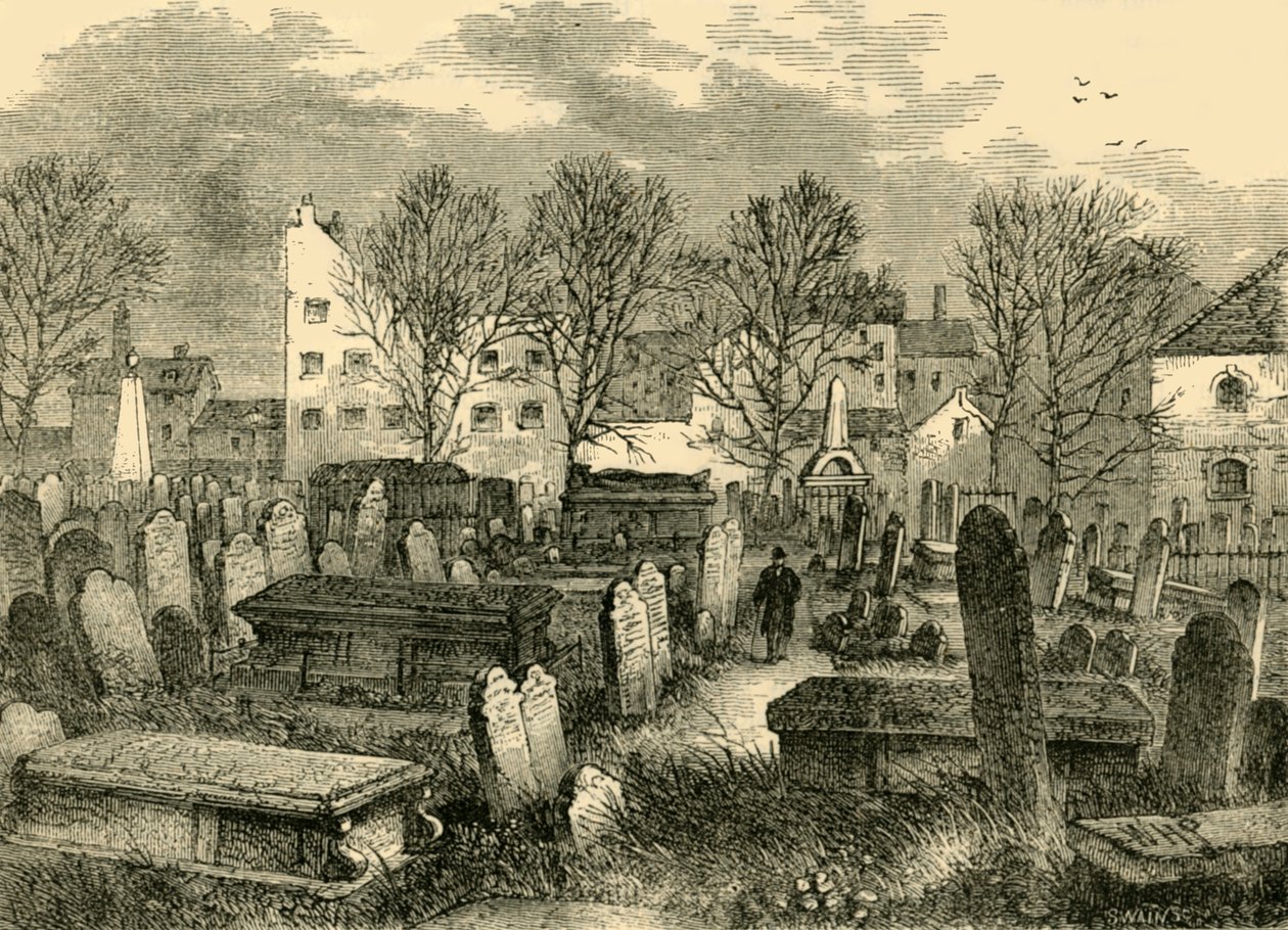 Cmentarz Bunhill Fields, ok. 1872 r. autorstwa Unbekannt