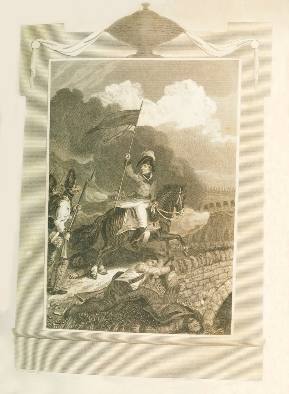Buonaparte próbujący sforsować most Arcole, 1796, 1816. autorstwa Unbekannt