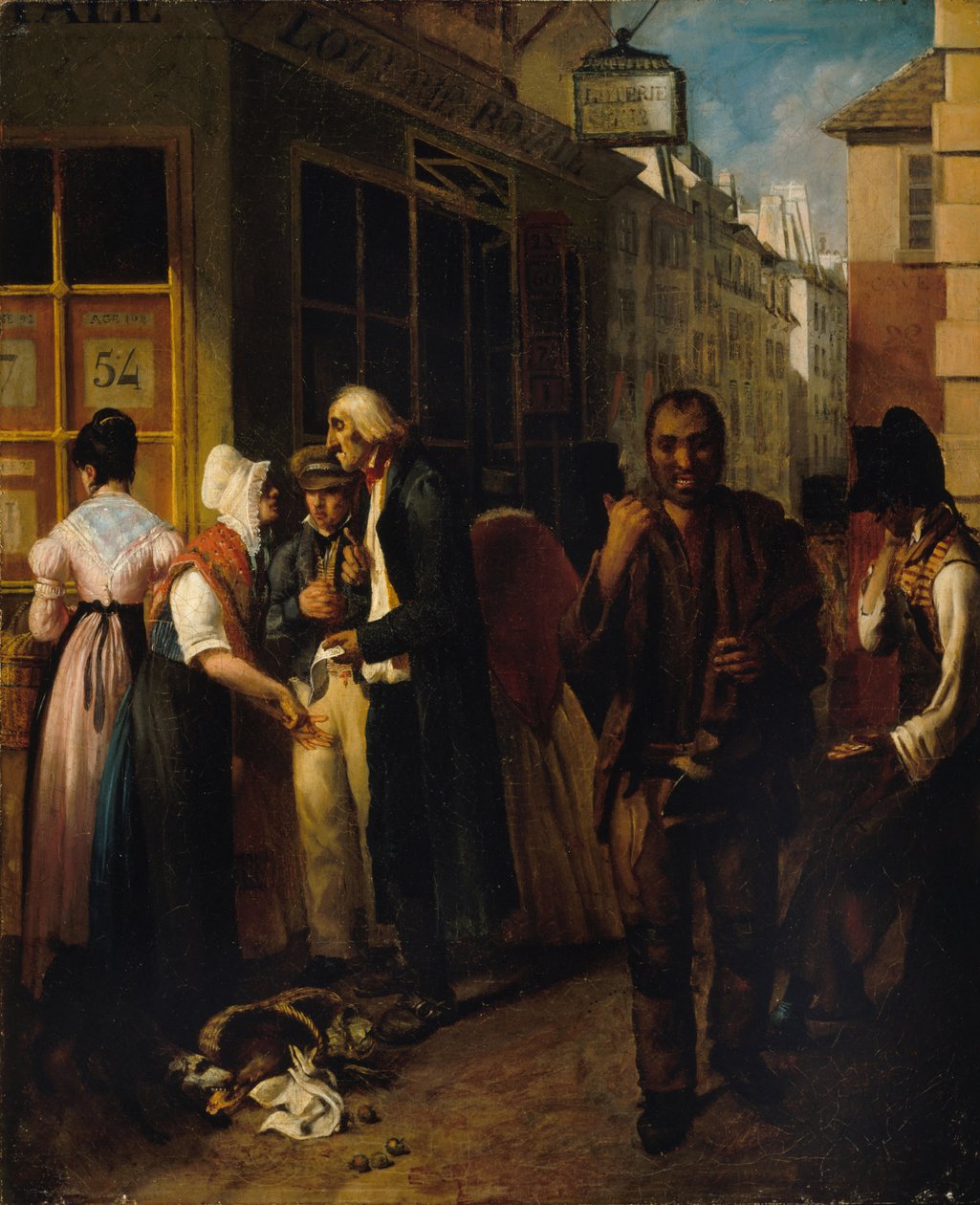 Biuro Królewskiej Loterii w ramach Restauracji, 1820 r. autorstwa Unbekannt