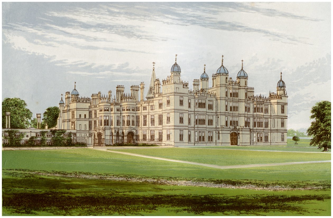 Burghley House, Lincolnshire, dom markiza Exeter, ok. 1880 r. autorstwa Unbekannt