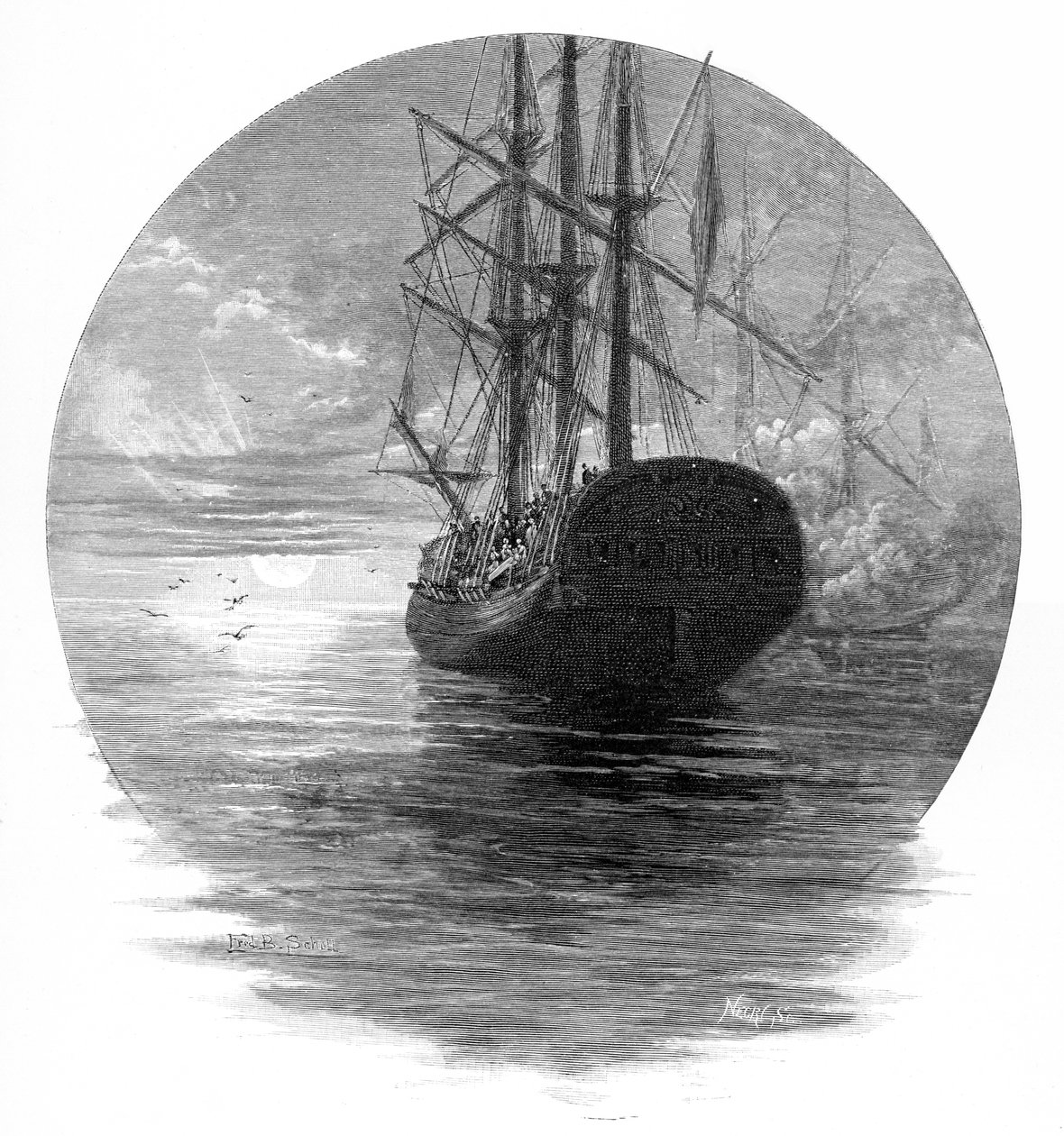 Pogrzeb kapitana Cooksa pozostaje na morzu, 1779 1886 autorstwa Unbekannt
