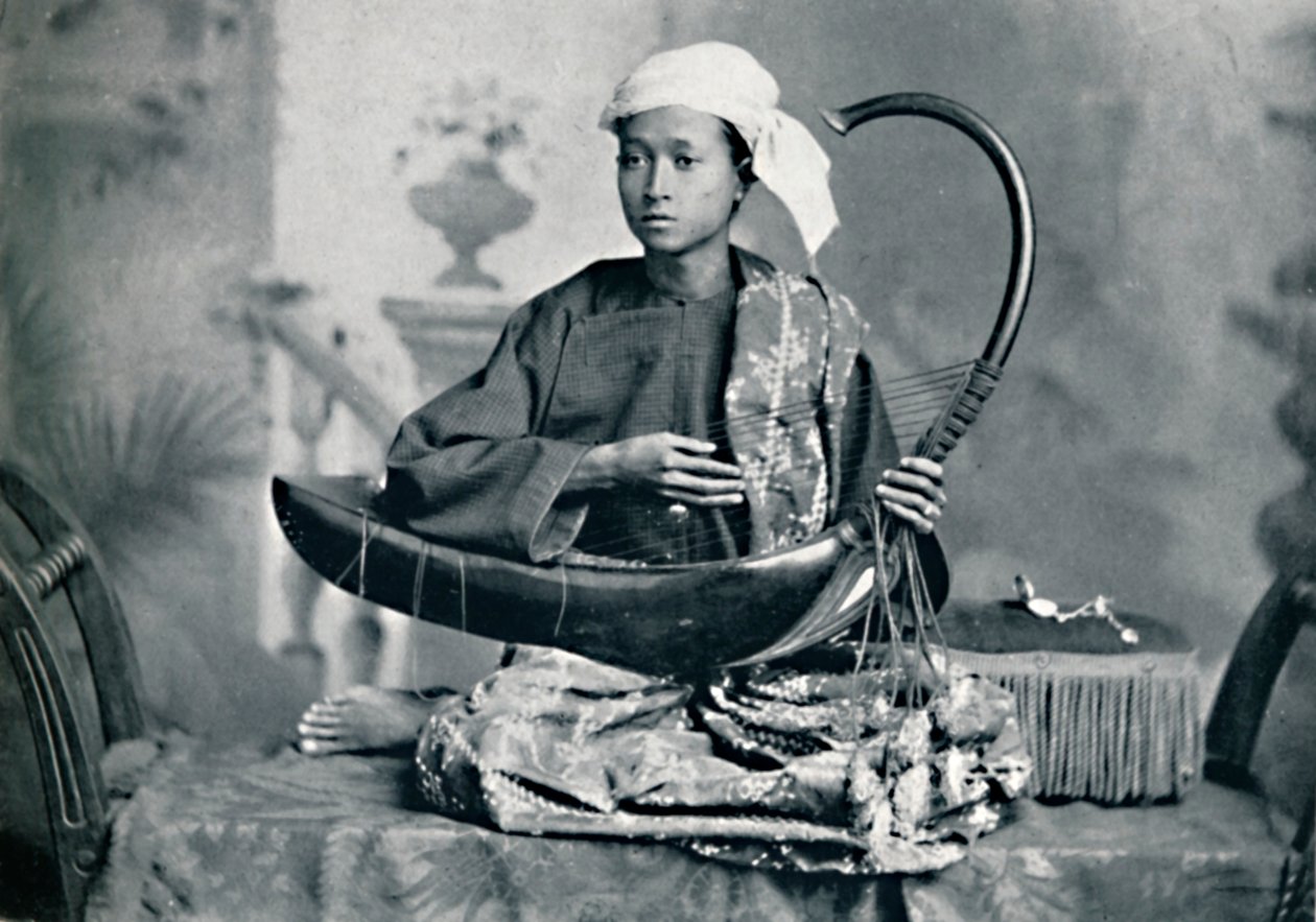 Birmański harfiarz, 1902 autorstwa Unbekannt