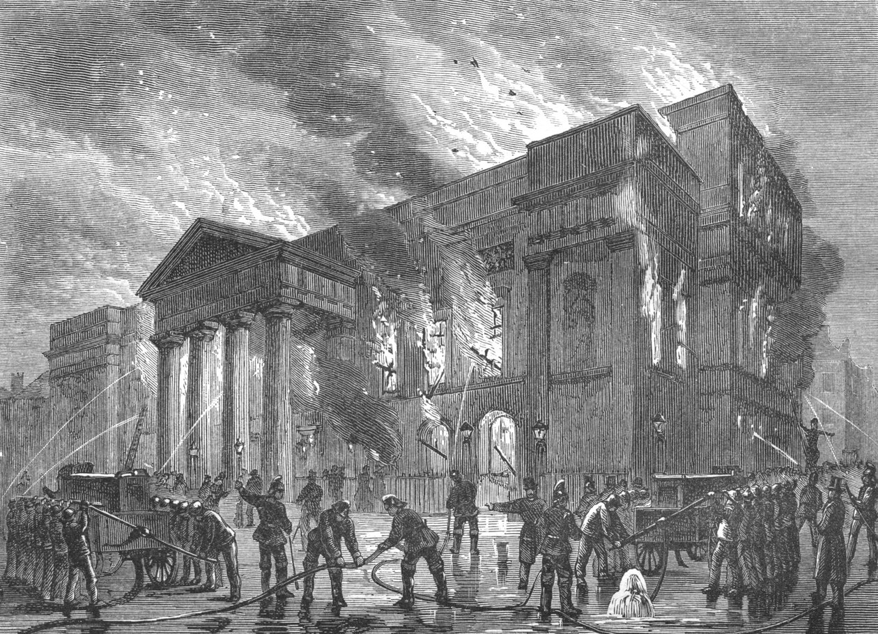 Spalenie teatru Covent Garden, 1856 1897 autorstwa Unbekannt