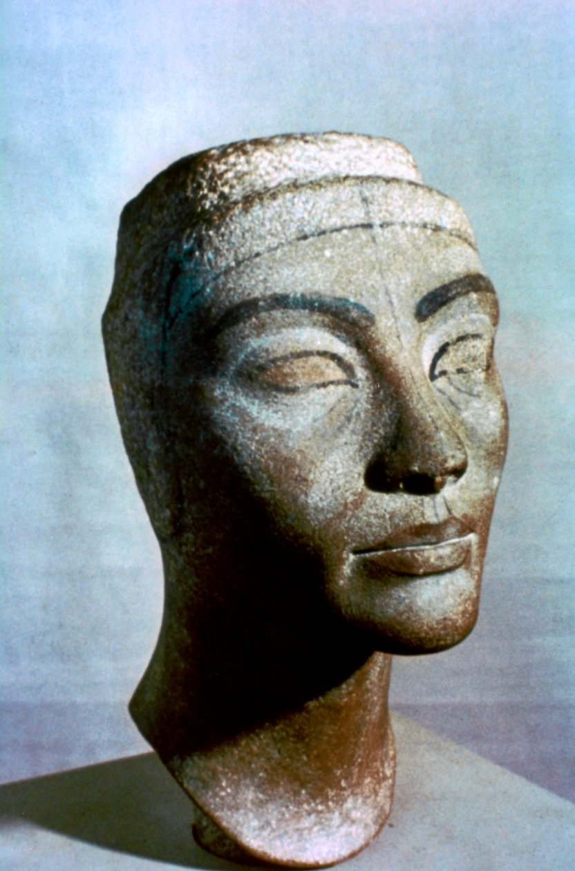 Popiersie Nefertiti, Egipt, 1375 pne autorstwa Unbekannt