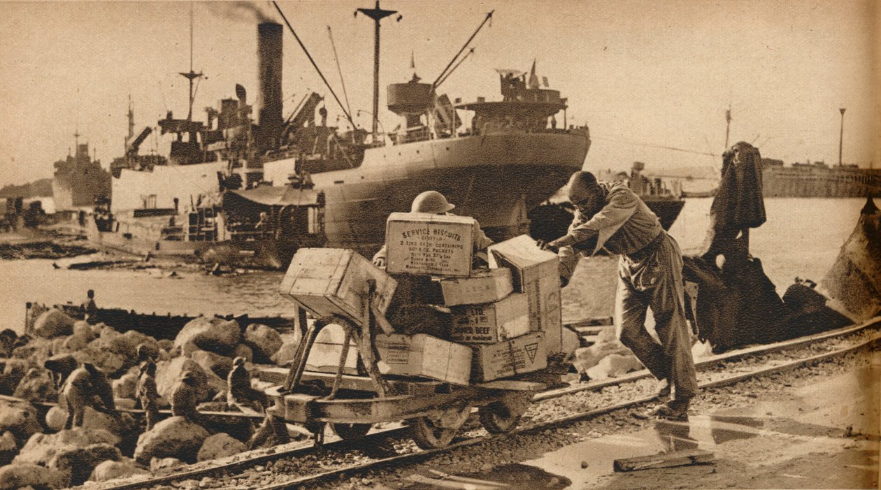 Zajęte sceny w Bengazi, 1943 autorstwa Unbekannt