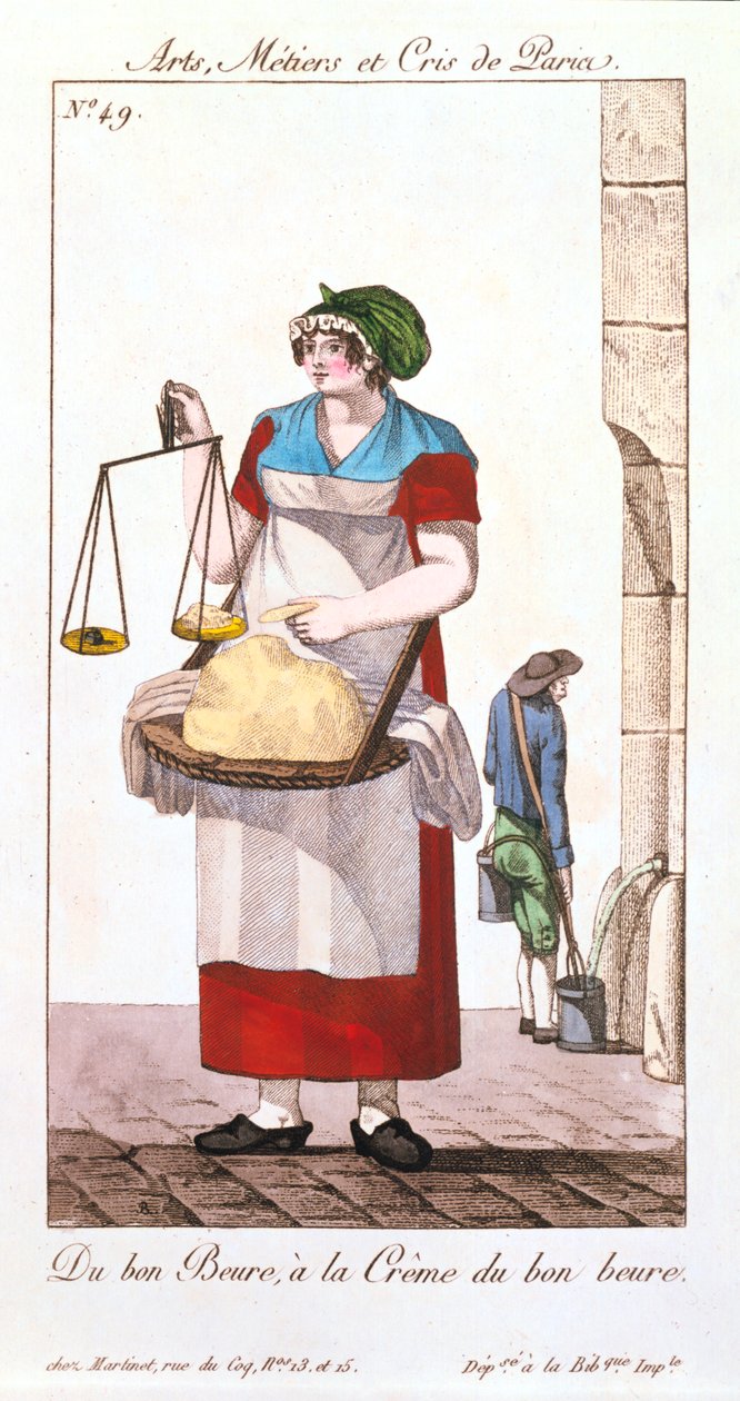Sprzedawca masła, 1826 autorstwa Unbekannt