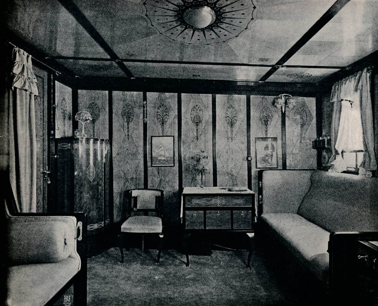 Cabin-De-Luxe na północnoniemieckim Lloyd SS. Kronprinzessin Cecilie, c1907 autorstwa Unbekannt
