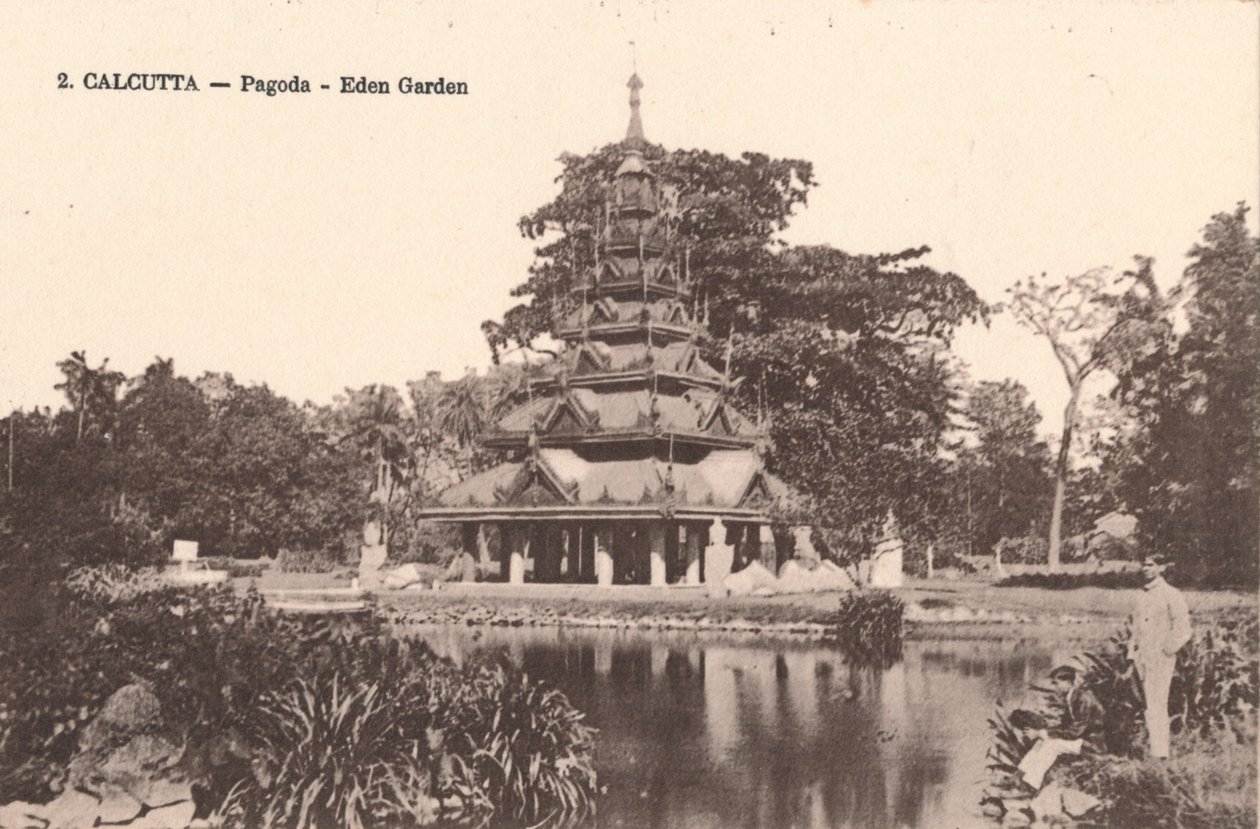 Kalkuta - Pagoda - Eden Garden, ok. 1900 autorstwa Unbekannt