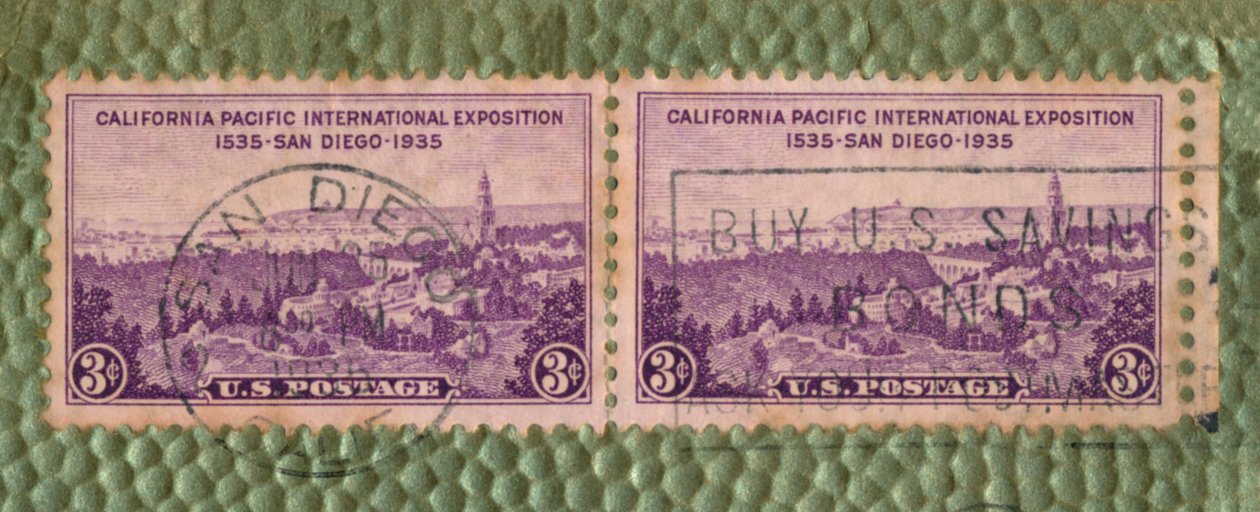 Międzynarodowa Wystawa California Pacific – amerykański znaczek pocztowy, c1935 r. autorstwa Unbekannt