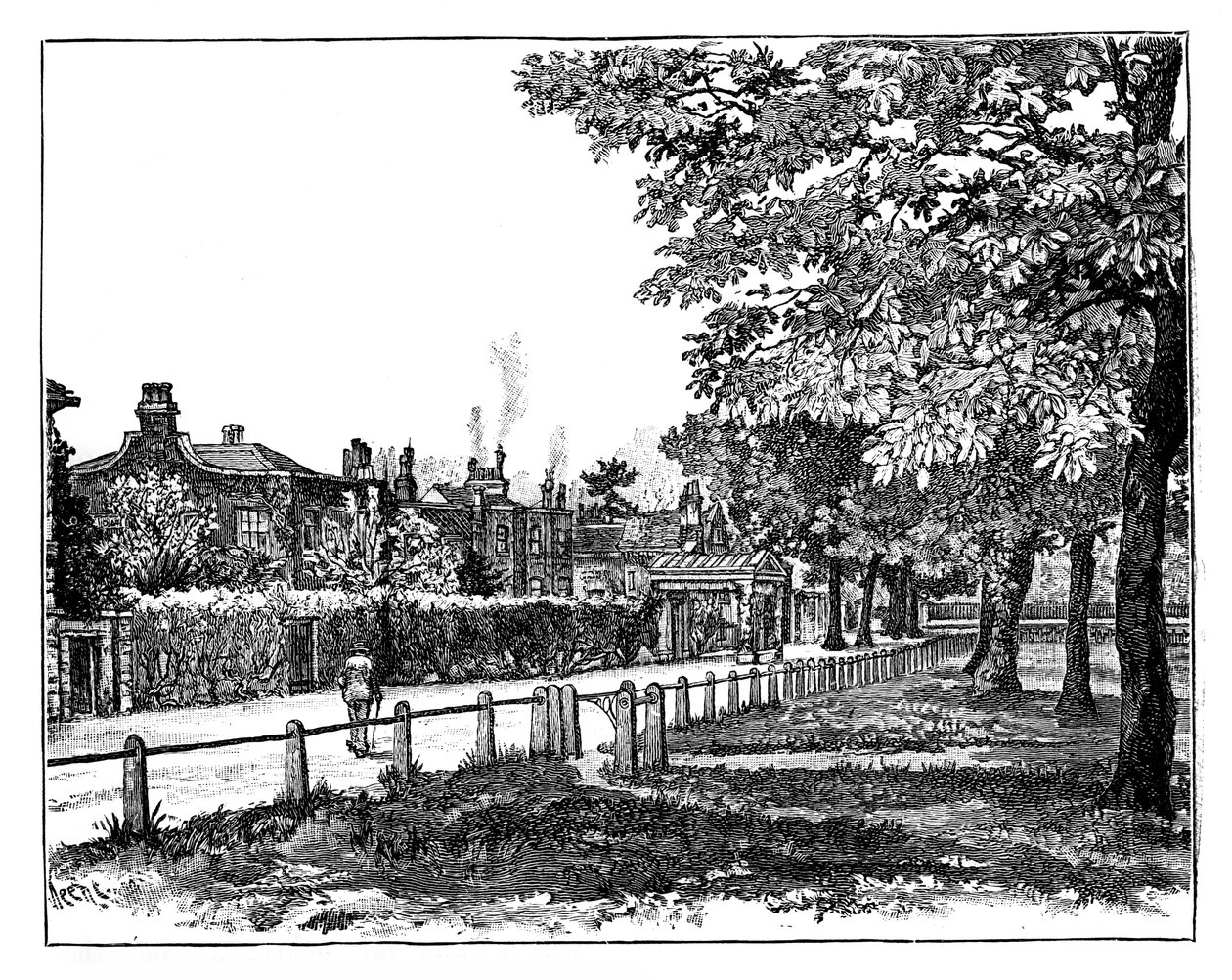 Cambridge Cottage, Kew, Londyn, XIX w. autorstwa Unbekannt