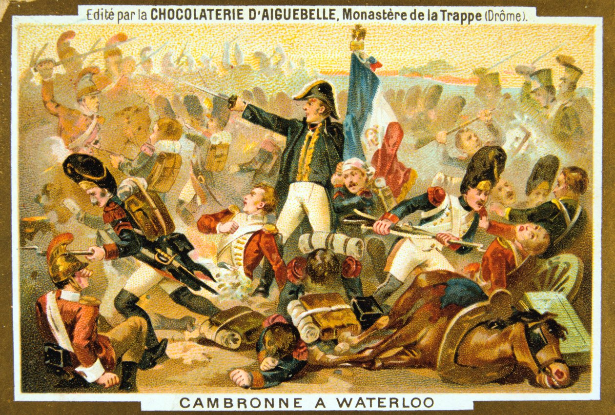Cambronne w bitwie pod Waterloo, 18 czerwca 1815, XIX wiek autorstwa Unbekannt