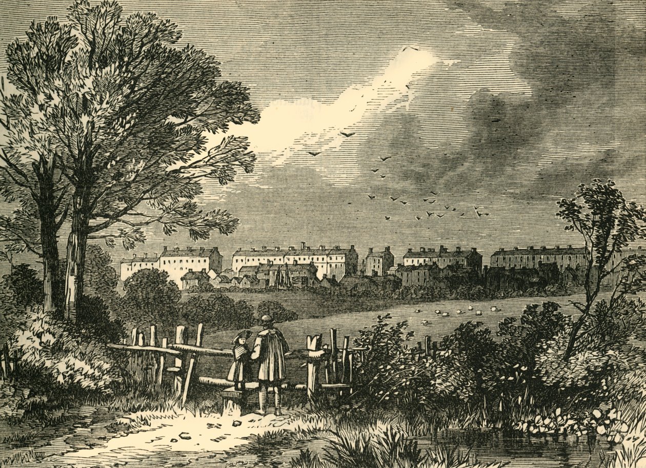 Camden Town, od Hampstead Road, Marylebone, 1780, c1876. autorstwa Unbekannt