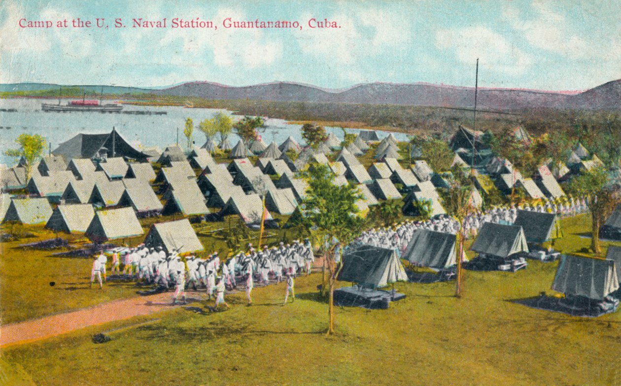 Obóz w US Naval Station, Guatanamo, Kuba, c1911 autorstwa Unbekannt