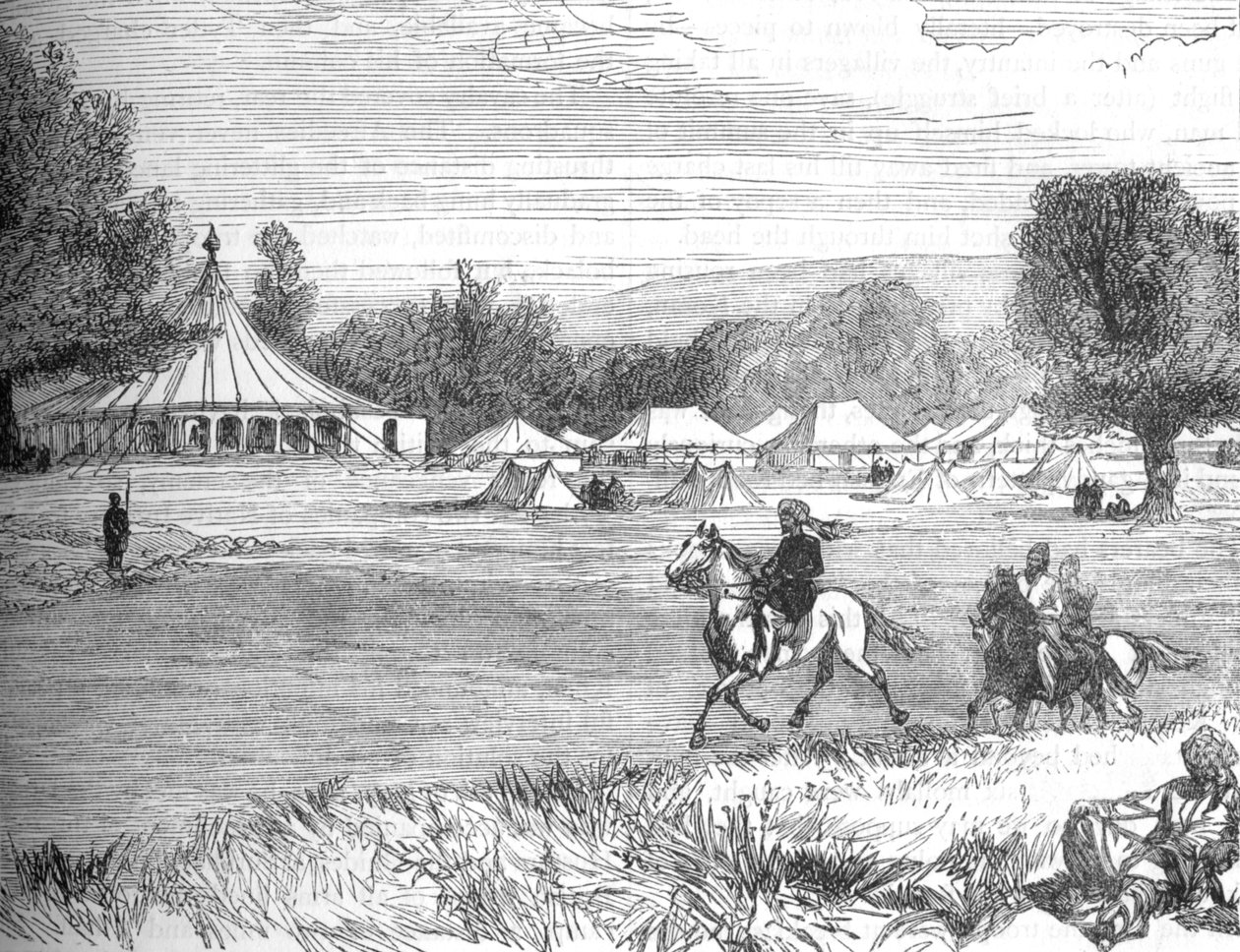 Obóz Ameera Yakouba Khana, Gundamuk, ok. 1880 r. autorstwa Unbekannt